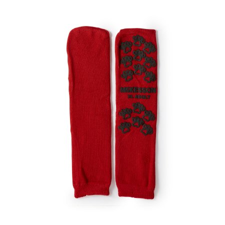 McKesson Terries - Slipper Socks X-Large Red Above the Ankle - 40-3811