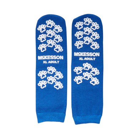 McKesson Terries - Slipper Socks X-Large Royal Blue Above the Ankle - 40-3816-001