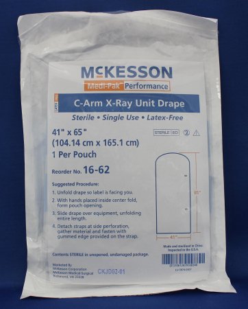 McKesson - Mobile X-Ray Drape 41 X 65 Inch X-Ray or C-Arm Image Intensifiers - 16-62