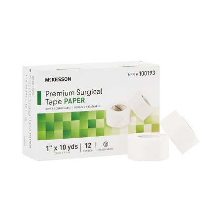 McKesson - Medical Tape Breathable Paper 1 Inch X 10 Yard White NonSterile - 100193