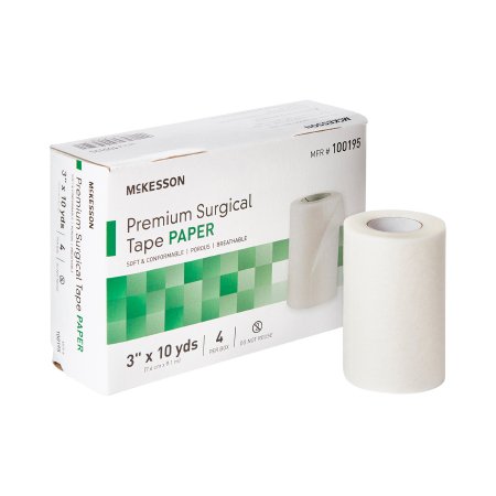 McKesson - Medical Tape Breathable Paper 3 Inch X 10 Yard White NonSterile - 100195