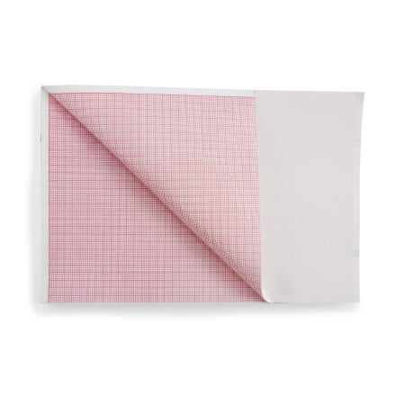 McKesson - Diagnostic Recording Paper Thermal Paper 8.27 Inch X 80 Foot Z-Fold Red Grid - 26-2157-012A