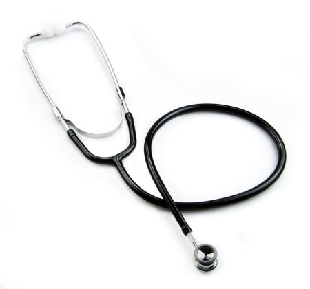 McKesson - Classic Stethoscope Black 1-Tube 21 Inch Tube Double-Sided Chestpiece - 01-675BKGM