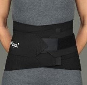 DeRoyal Elastic / Neoprene Back Supports - Elastic / Neoprene Lumbar-Sacral Back Support, Beige, Size S, 26" - 30" - NE7741-02