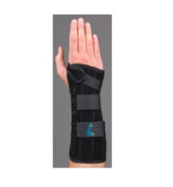 Medical Specialties Brace Lacer Wrist Suede Black Size 10.5" Medium Right Ea - 223964